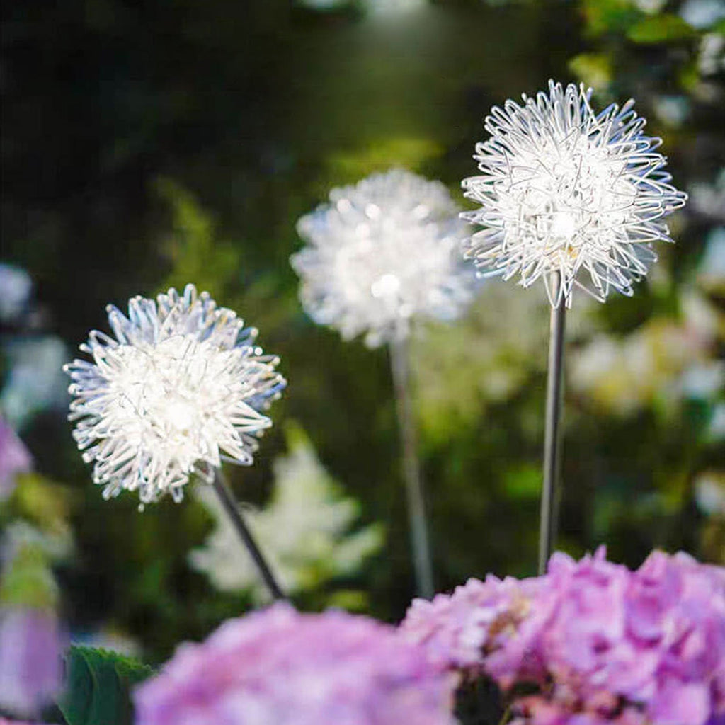 Luz de Globo LED Solar de Alambre de Aluminio Diente de León Impermeable para Jardín | Brehn