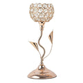 LumiFlor – Conjunto de candelabros Krystalblomst con diseño clásico en metal