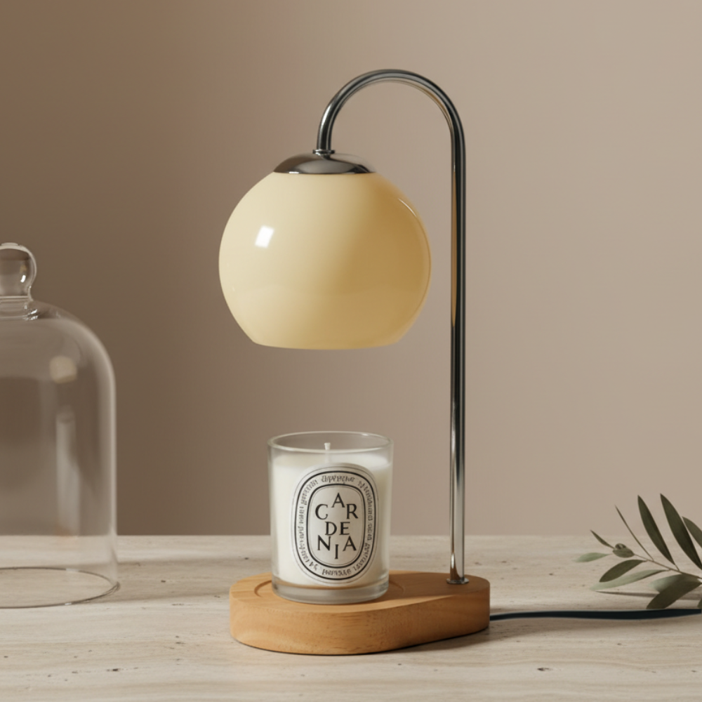 Lámpara Calentadora de Velas Nórdica - Elegante Calentador de Cera para un Ambiente Acogedor y Fragancia