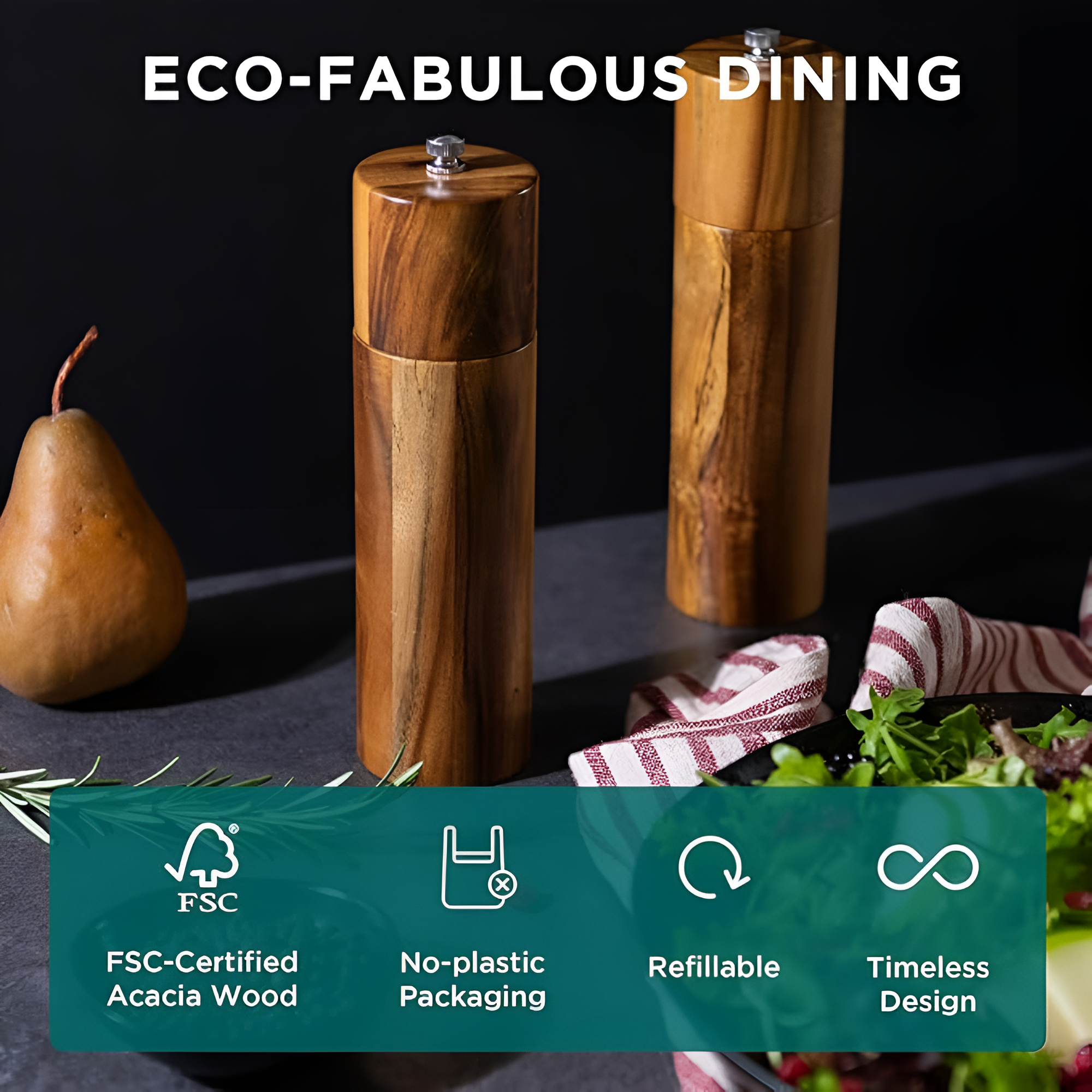 Molinos de Especias de Madera Minimalistas