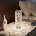 CrystalGlow | Lámpara de Mesa Inalámbrica con Control Táctil Dinámico y Opciones de Color