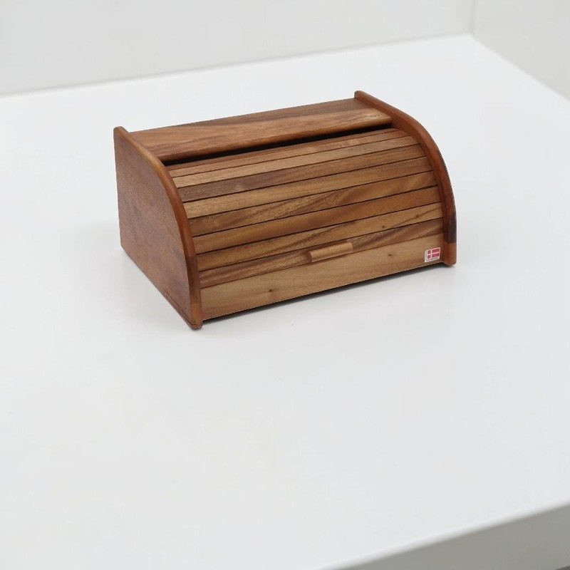 Caja de pan de madera para organización de cocina