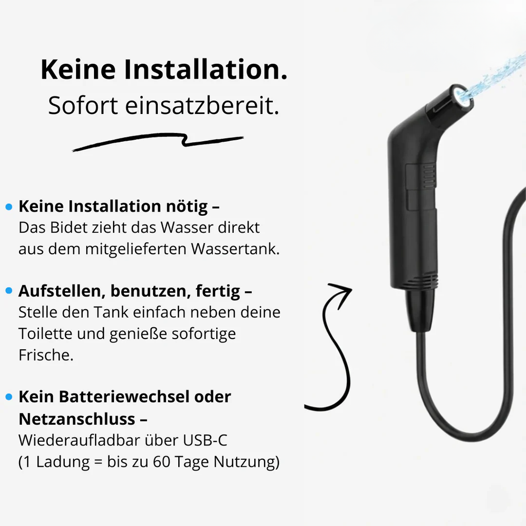 Bidet portátil sin instalación