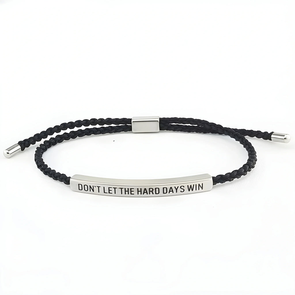 Pulsera de motivación de cuerda trenzada