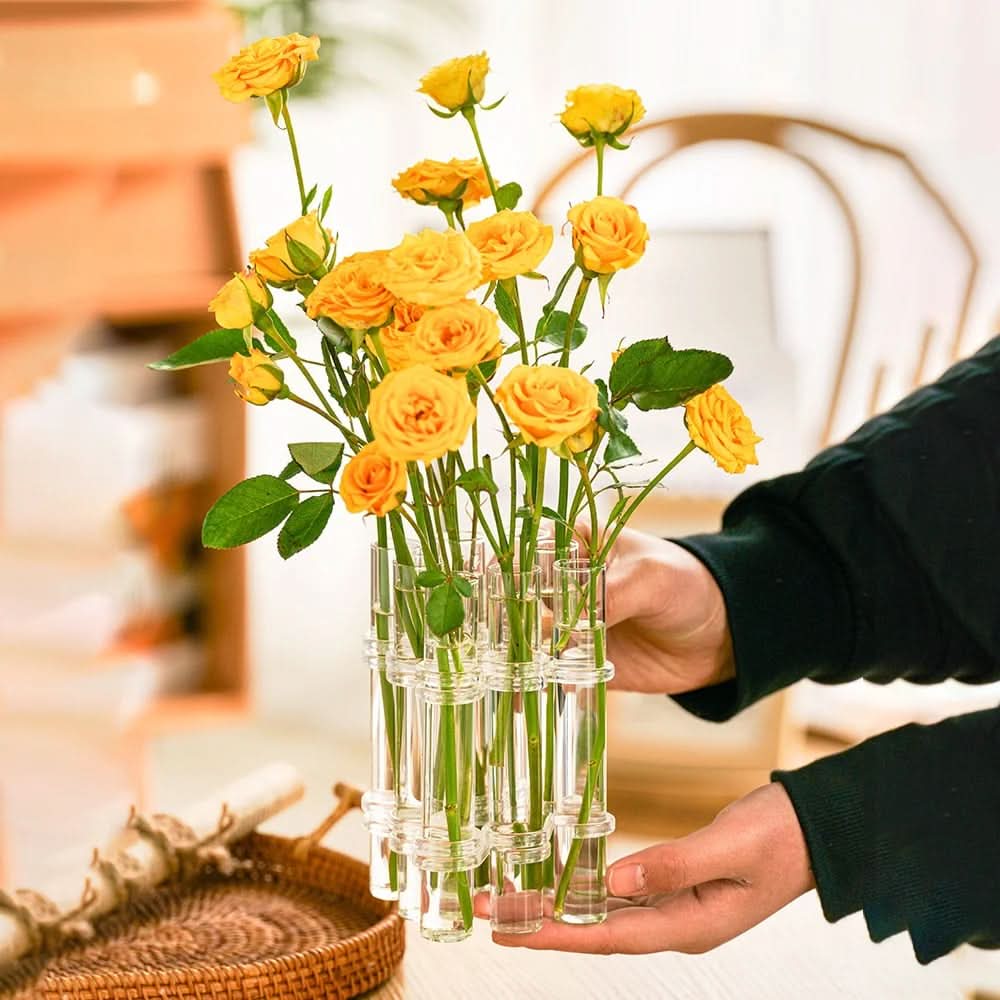 Elegante jarrón modular para arreglos florales creativos