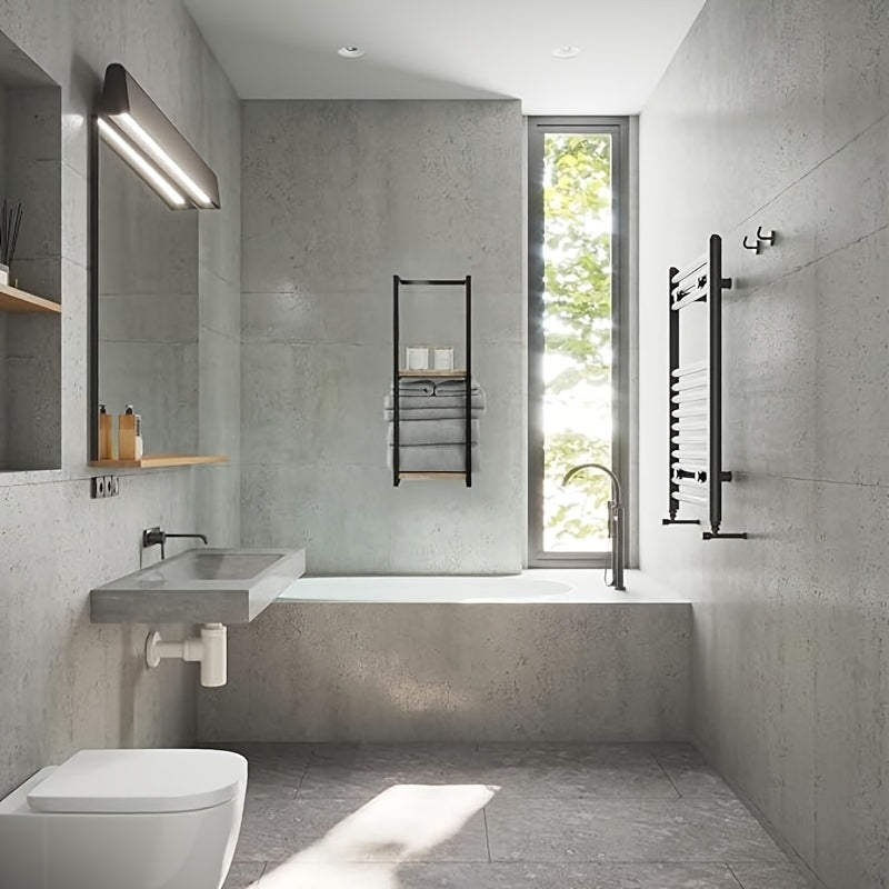 Estante de Toallas Industrial con Estantes – Mueble de Pared Elegante y Funcional