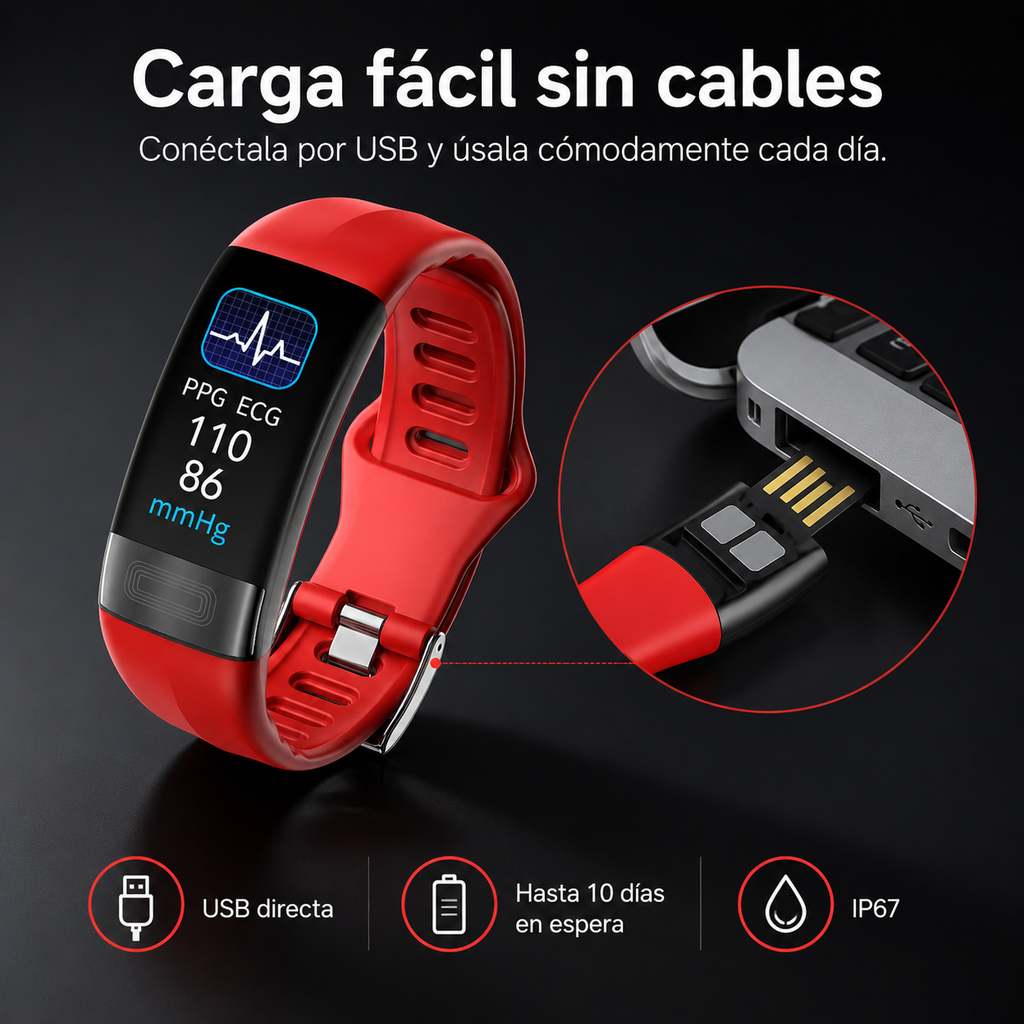 P11 Plus Health-Tracker | Monitoreo profesional de EKG y presión arterial | Análisis de HRV con gráfico de Lorenz | SpO2 y evaluación del sueño | IP67 a prueba de agua | Seguimiento del ciclo