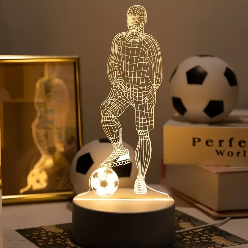Lámpara de Jugador de Fútbol 3D – Para una Atmosfera Deportiva