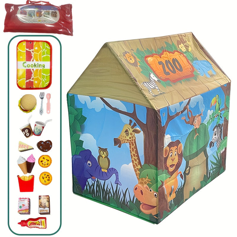 Tienda de Juego Safari Jungle - Casa de Juego con Tema de Animales y Juguete de Paquete de Hamburguesa