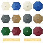 SunViva | Funda de protección solar impermeable de repuesto para sombrillas de 6/8 varillas | Exterior Jardín y Terraza