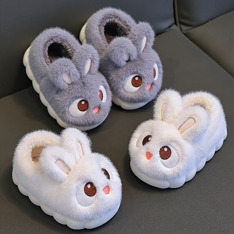Zapatillas de Conejo de Peluche para Niños - Para Días de Invierno Cómodos