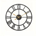 SERENETIME - Reloj de Pared Redondo Vintage Silencioso con Marco de Metal para Dormitorio