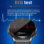 Lisslune | Control de Azúcar en Sangre con un Solo Clic | Glucosa en Sangre, Presión Arterial, ECG | Monitor de Frecuencia Cardíaca HRV, Reloj Inteligente de Salud