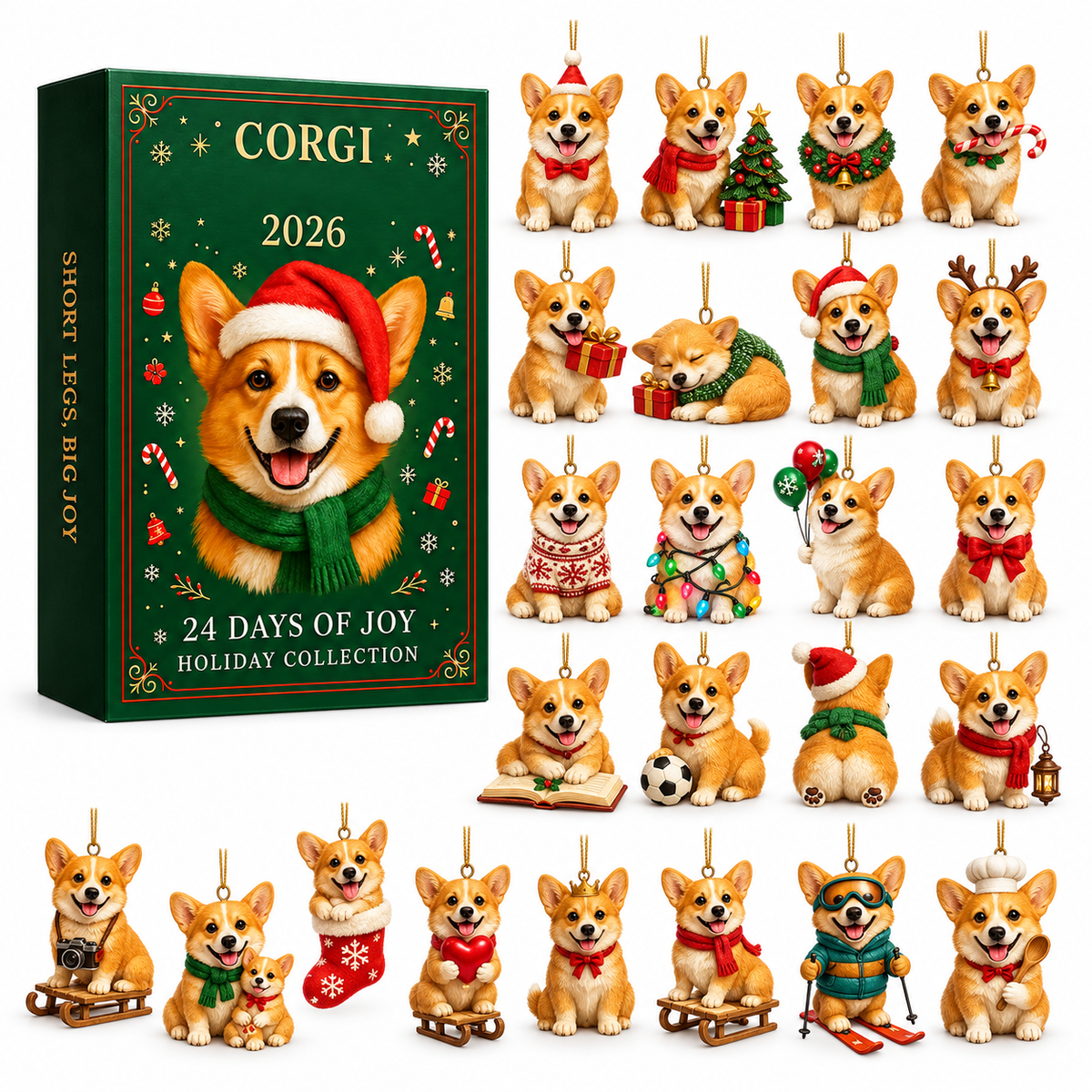PAWCOUNT – Calendario de Adviento para cachorros adorables con 24 sorpresas para una alegría festiva y regalos