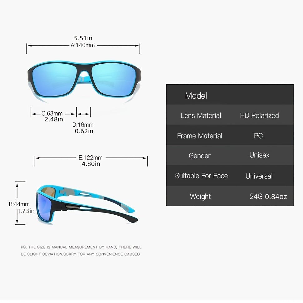 Gafas de Sol Deportivas para Hombres – Polarizadas con Protección UV400 – VisionX Pro