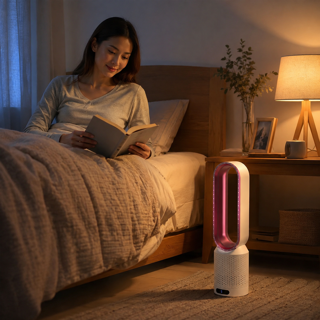 Airpure | Enfriador de aire 3-en-1 con purificador de aire | Oscilación y LED táctil