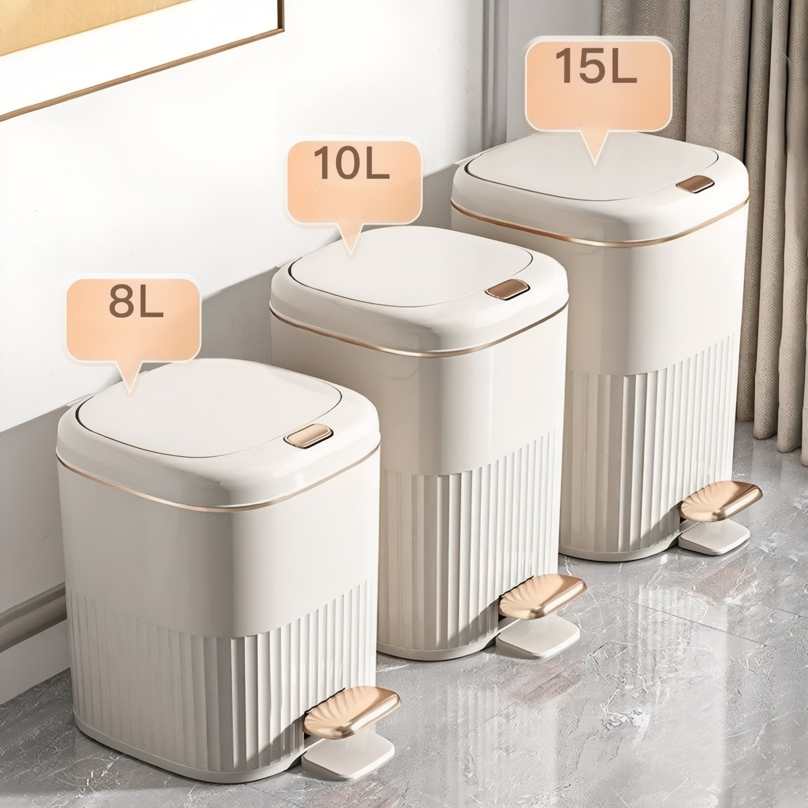 EliteBin - Papelera con diseño elegante para la eliminación sin problemas de residuos
