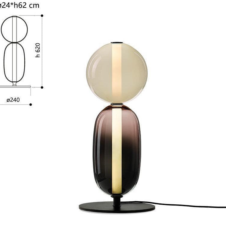Lámpara de Mesa de Vidrio Diseño Escultural Moderno