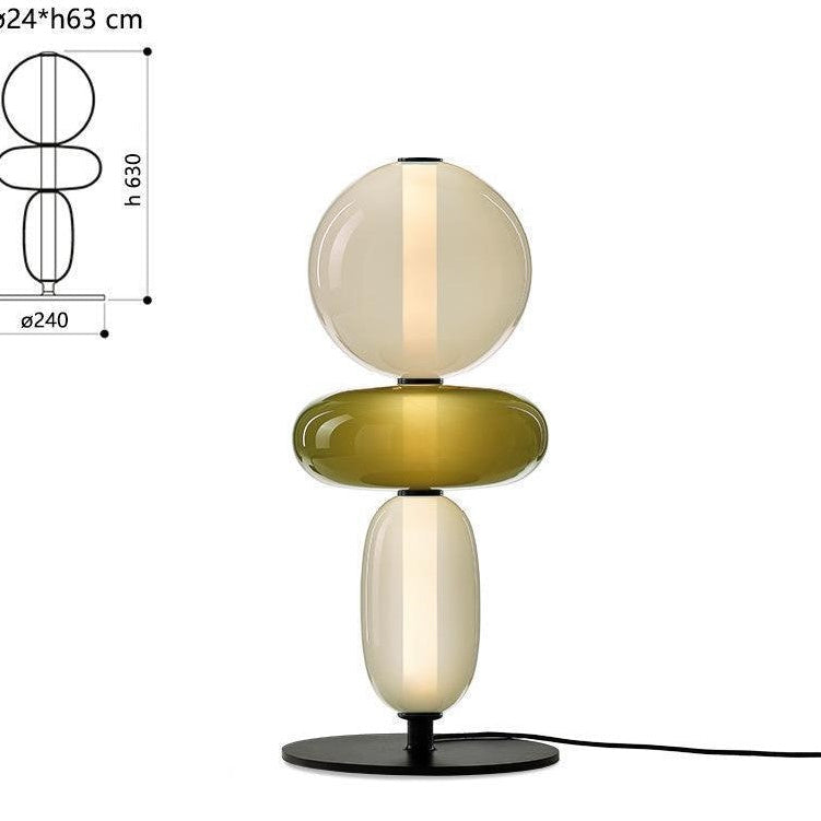 Lámpara de Mesa de Vidrio Diseño Escultural Moderno