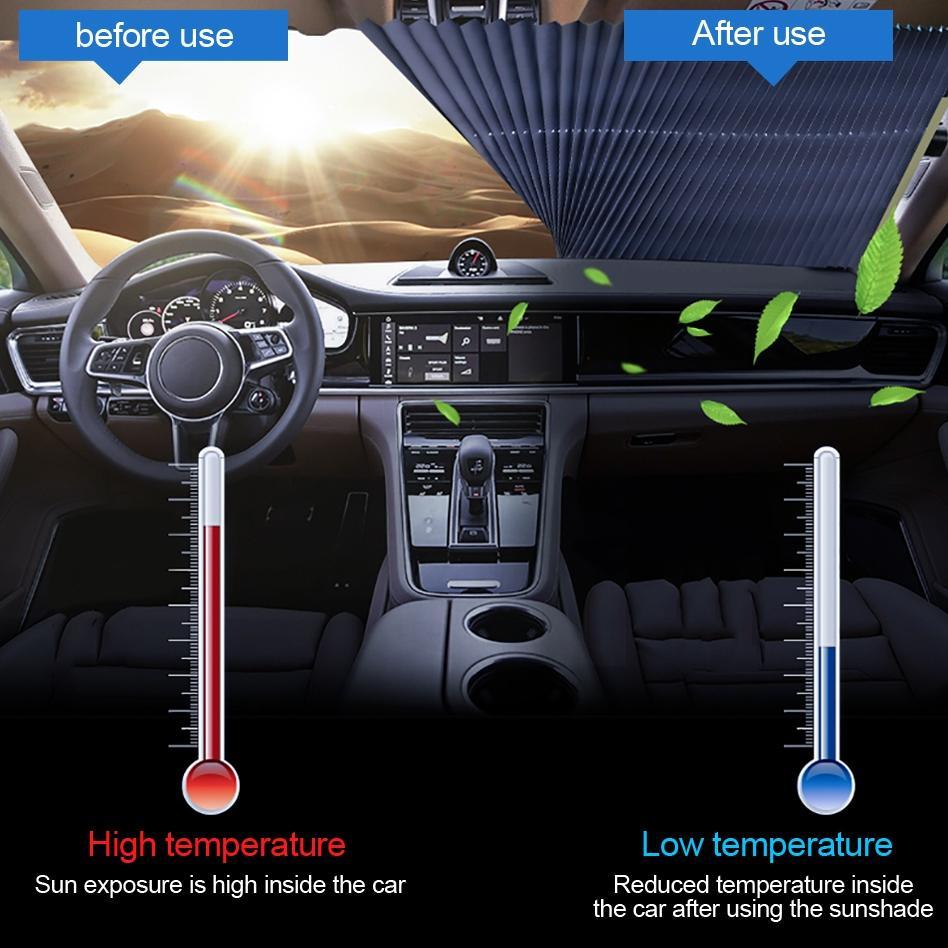 Sombrilla Retráctil para Parabrisas de Coche con Protección UV