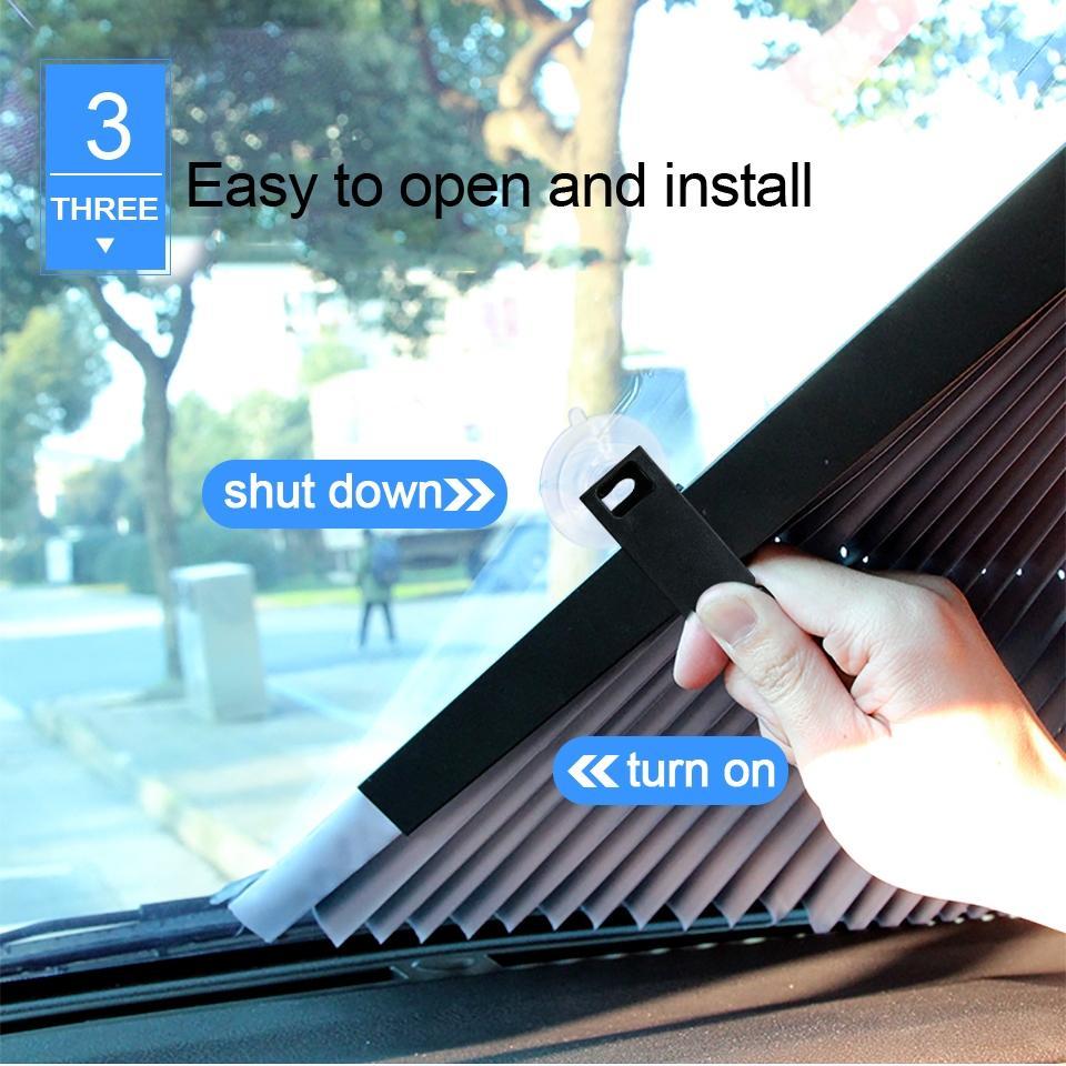 Sombrilla Retráctil para Parabrisas de Coche con Protección UV