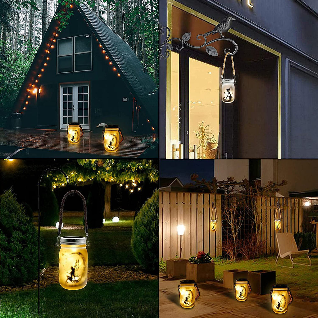 Luz LED Exterior de Tarro de Vidrio Esmerilado Solar Creativo | Brehn