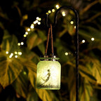 Luz LED Exterior de Tarro de Vidrio Esmerilado Solar Creativo