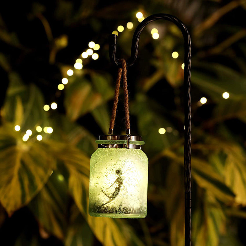 Luz LED Exterior de Tarro de Vidrio Esmerilado Solar Creativo | Brehn