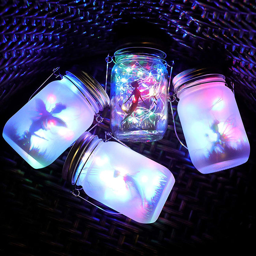 Luz LED Exterior de Tarro de Vidrio Esmerilado Solar Creativo | Brehn