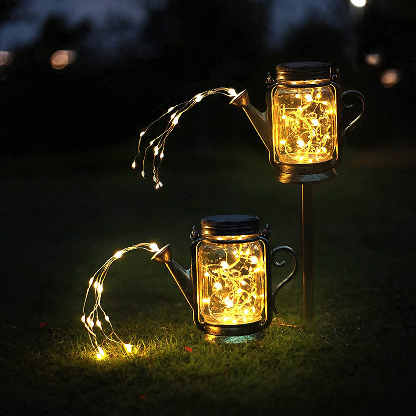 Luz LED Exterior de Tarro de Vidrio Esmerilado Solar Creativo | Brehn