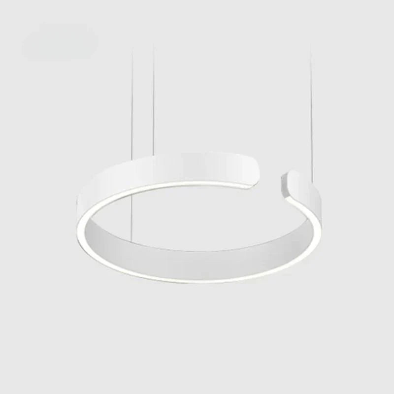Moderna lámpara colgante LED en forma de anillo con montaje en el techo