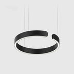 Moderna lámpara colgante LED en forma de anillo con montaje en el techo