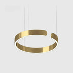 Moderna lámpara colgante LED en forma de anillo con montaje en el techo