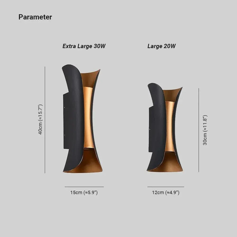 Lámpara de pared a prueba de clima con protección IP65
