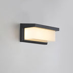 Lámparas de pared exteriores LED de PC rectangular de diseño moderno y minimalista con energía solar para patio exterior