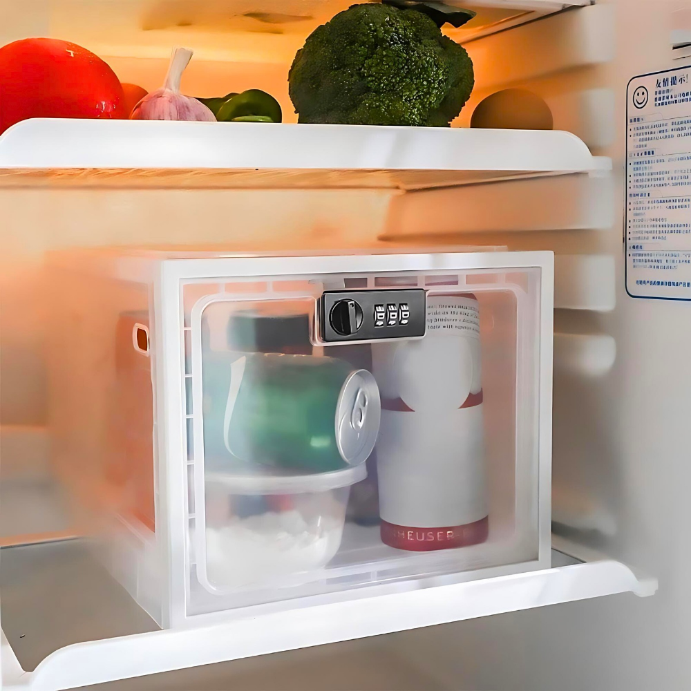 Contenedor Organizador de Alimentos para Refrigerador con Cerradura de Alta Resistencia