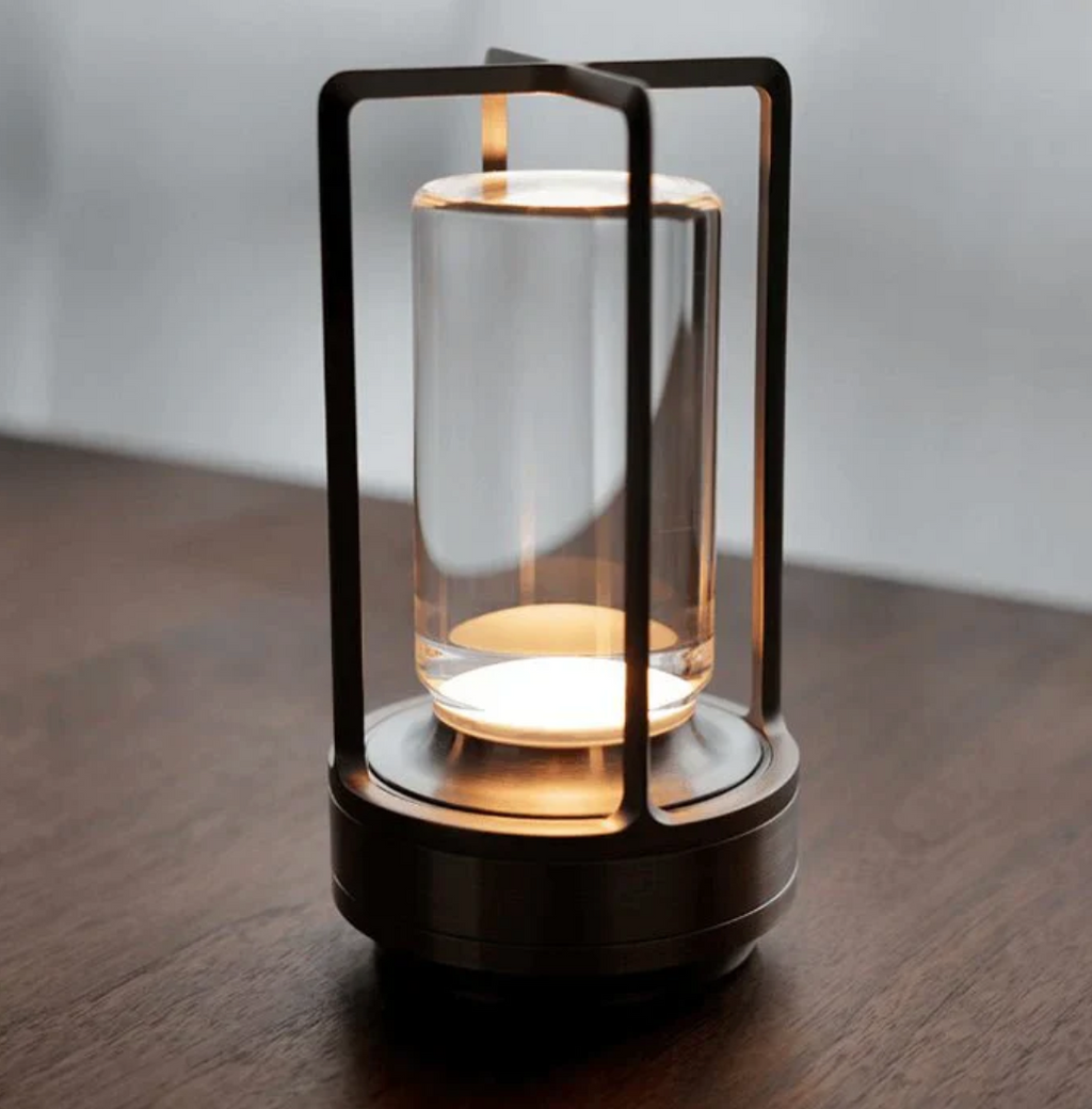 Lumière d'Orée – Lámpara de diseño inalámbrica en cristal y metal
