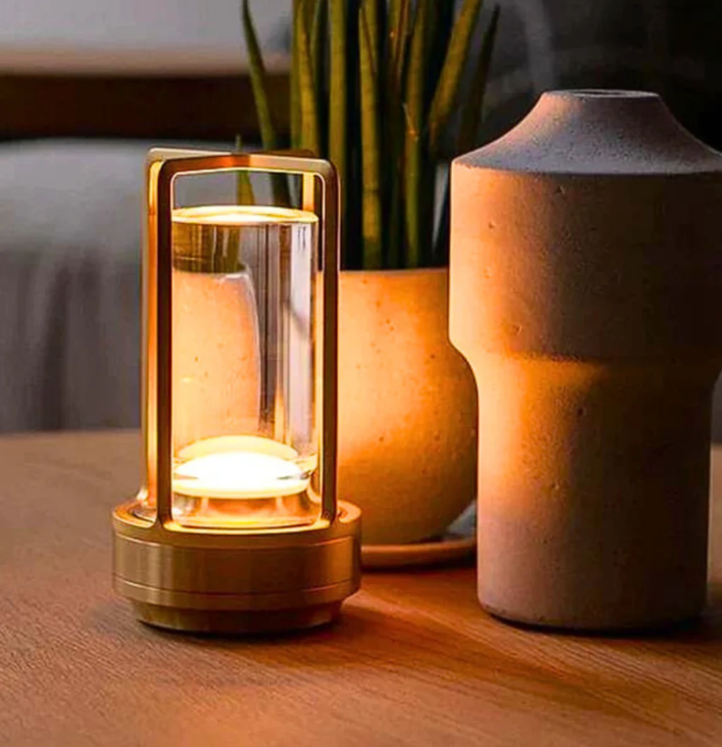 Lumière d'Orée – Lámpara de diseño inalámbrica en cristal y metal