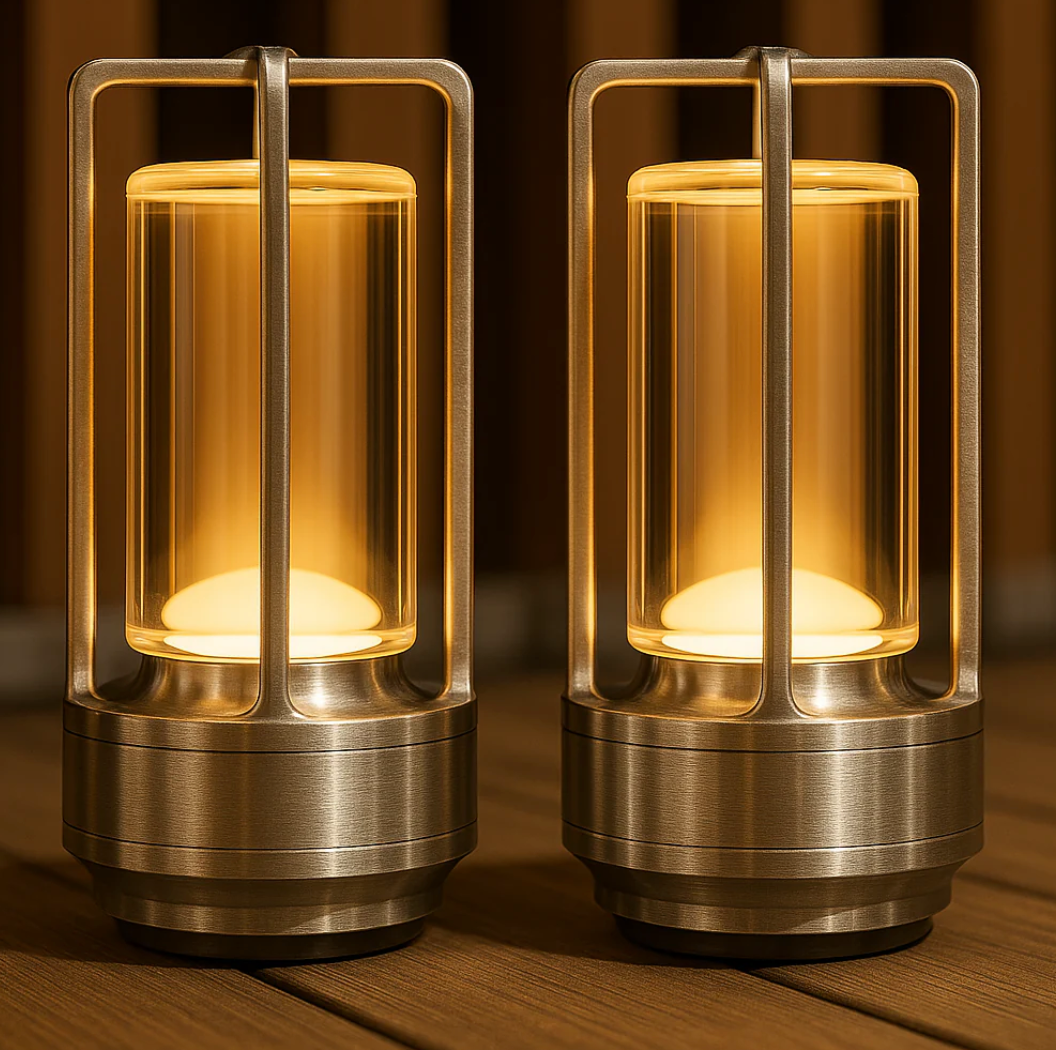 Lumière d'Orée – Lámpara de diseño inalámbrica en cristal y metal