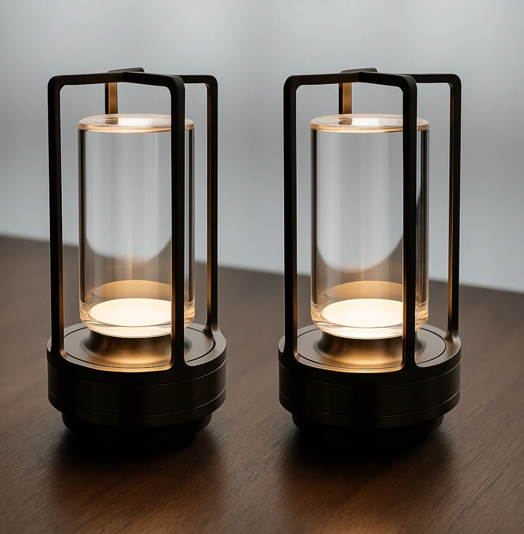 Lumière d'Orée – Lámpara de diseño inalámbrica en cristal y metal