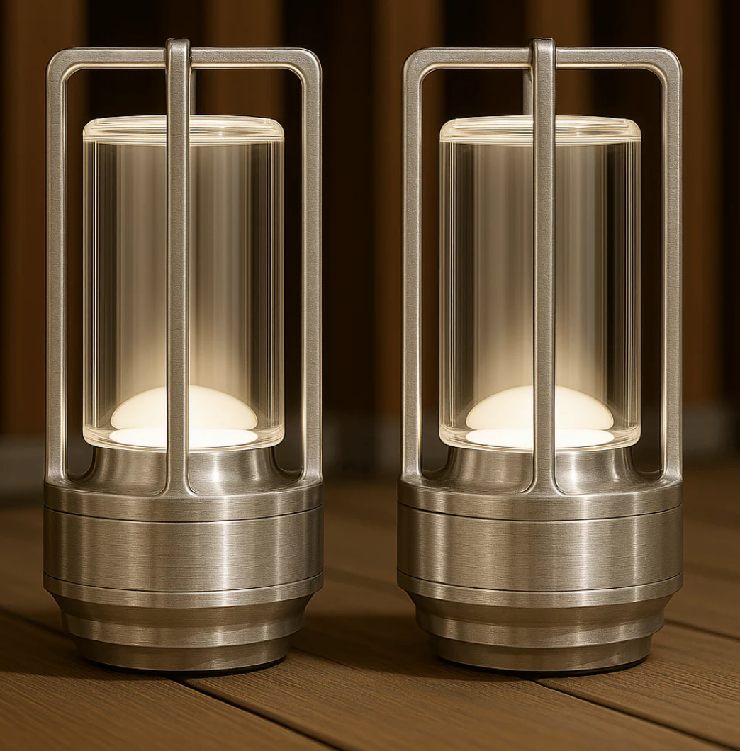 Lumière d'Orée – Lámpara de diseño inalámbrica en cristal y metal