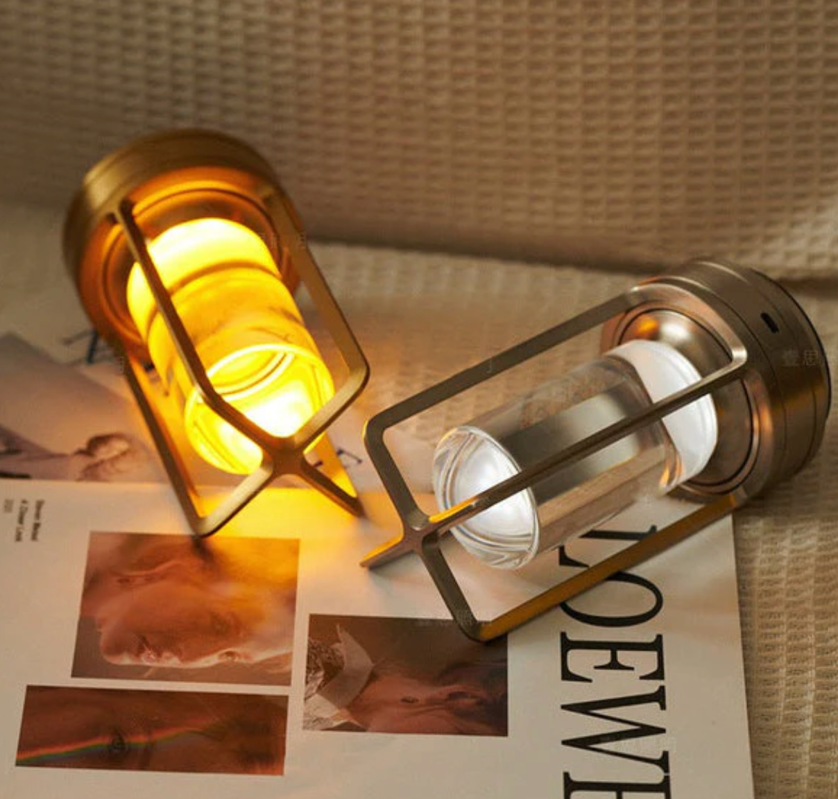 Lumière d'Orée – Lámpara de diseño inalámbrica en cristal y metal