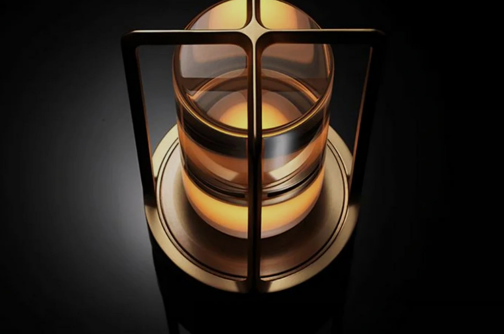 Lumière d'Orée – Lámpara de diseño inalámbrica en cristal y metal