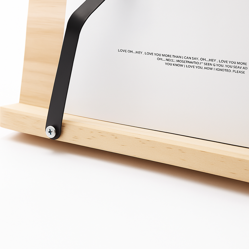 Soporte Ajustable Plegable – Estructura de Madera Estable – Libros de Cocina, Tablets y Lectura Sin Manos Kalsten