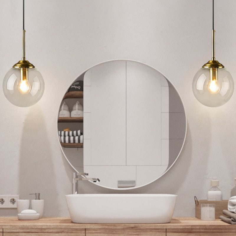Lámpara de Pared de Vidrio Globo Montaje en Pared Contemporáneo 1 Cabeza Dorada Iluminación para Dormitorio | Brehn