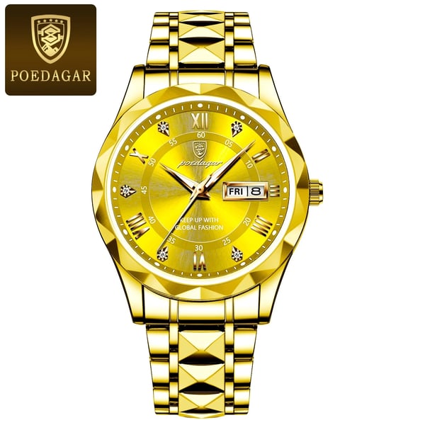 Modell 615 | Reloj de lujo para hombre | Movimiento de cuarzo japonés MIYOTA | Caja de acero inoxidable 316L | Cristal Hardlex | Resistente al agua 3 ATM | Índices luminosos y fecha