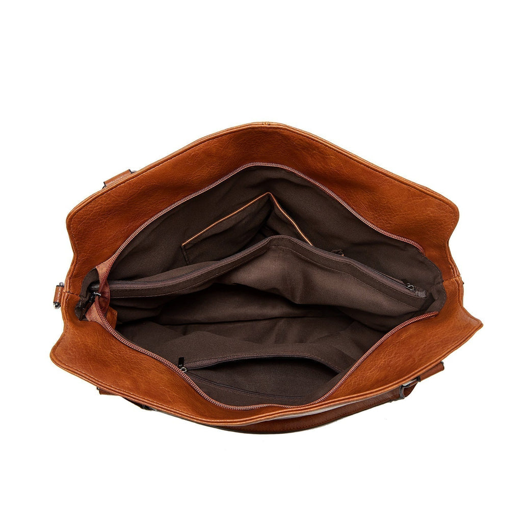 Elisa – Bolso de mano de PU de cuero para mujeres con organización inteligente