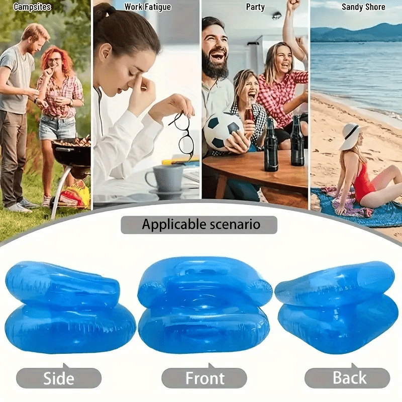 Sillón Inflable para Adultos con Diseño Transparente y Cojín de Confort
