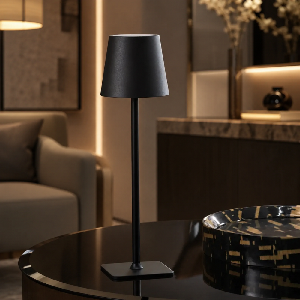 Lámpara de Mesa Escandinava Moderna Regulable - Control Táctil Inalámbrico para Uso en Interiores y Exteriores