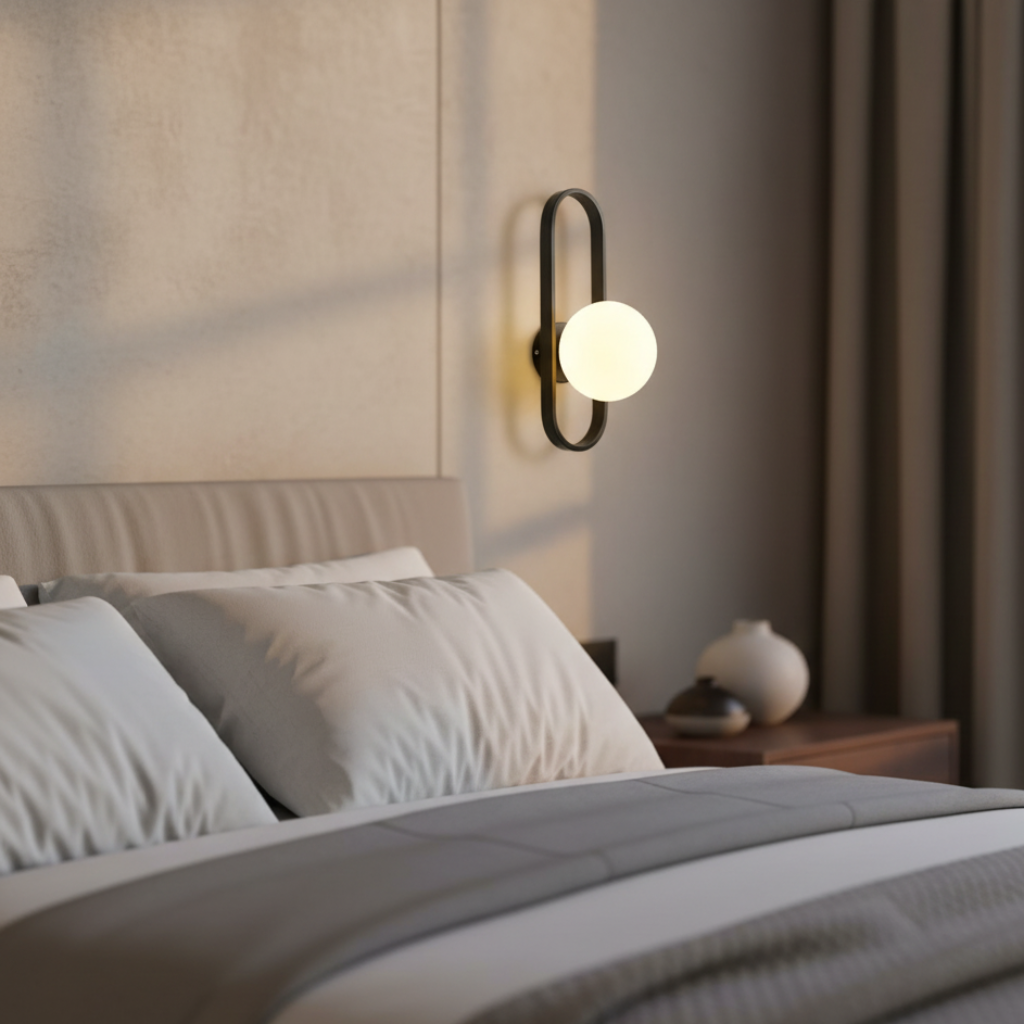 Aplique de Pared de Vidrio Elegante - Luz de Pared Moderna para una Atmosfera Acogedora en Interiores